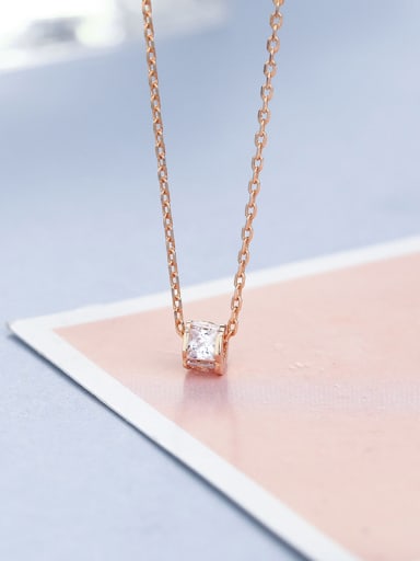 Rose Gold Zircon Necklace