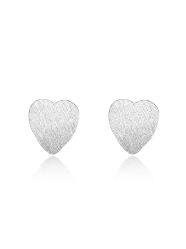 Drawing Heart-shape Fashion Stud Earrings