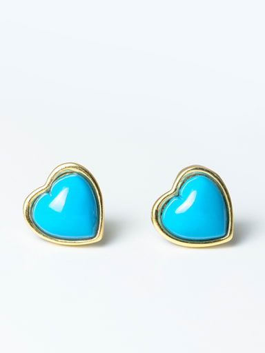 Turquoise Anti Allergy Silver stud Earring