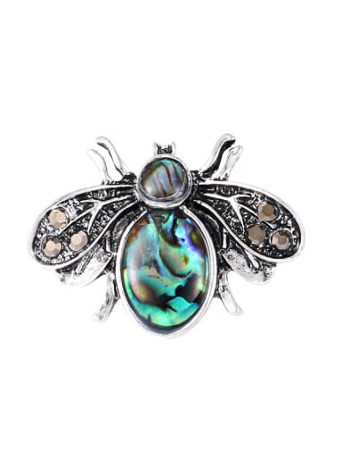 Alloy With Antique Silver Plated Cute Insect  Bee Brooches