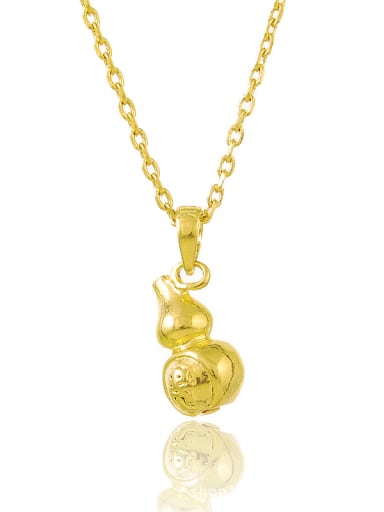 Creative 24K Gold Plated Gourd Shaped Necklace