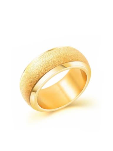 Stainless Steel With Gold Plated Fashion Geometric Rings