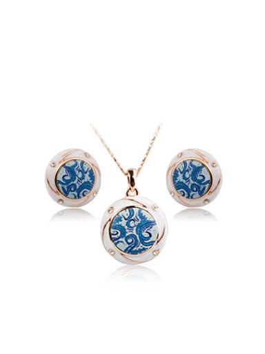High-quality Round Shaped Polymer Clay Two Pieces Jewelry Set