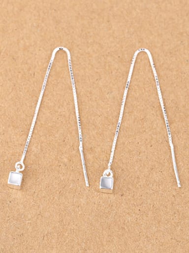 Mini-cube threader earring