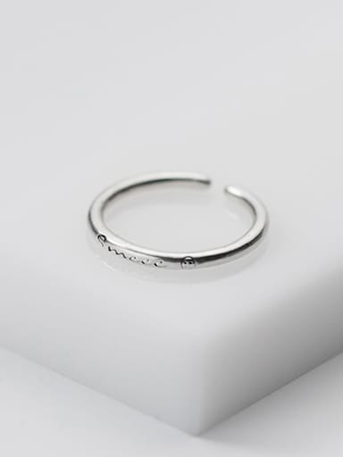 Elegant Open Design Geometric S925 Silver Ring