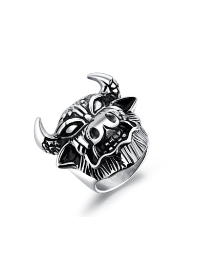 Punk style Bull Demon King Titanium Ring