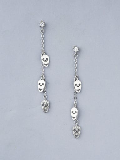 Women Skull Shaped Stud Earrings