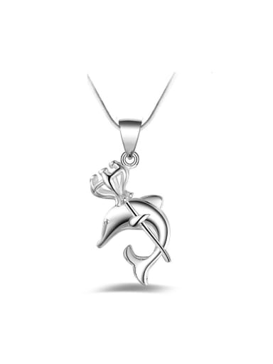Fashion Little Dolphin Pendant Copper Necklace