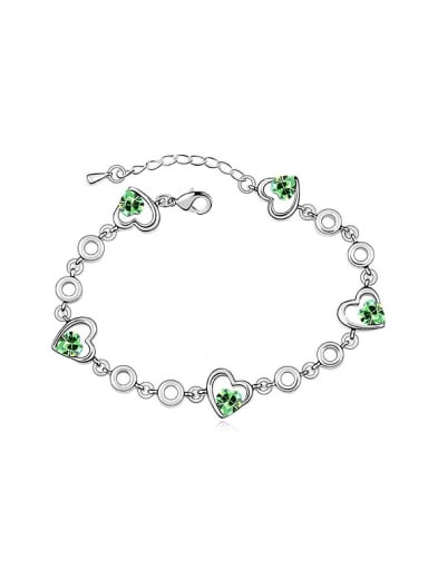 Simple Heart austrian Crystals Alloy Bracelet