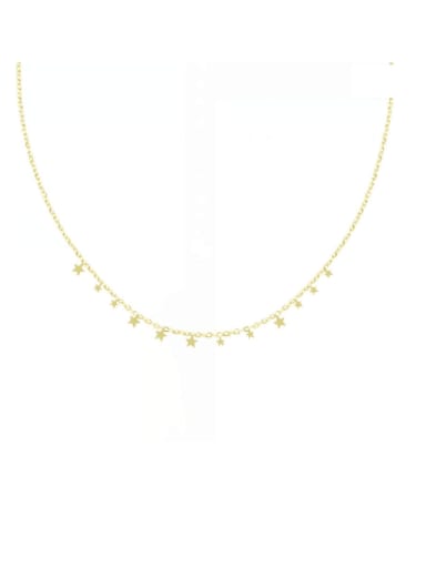 Titanium With Gold Plated Simplistic Star Necklaces