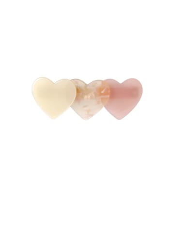 Alloy With Cellulose Acetate Fashion Heart Barrettes & Clips