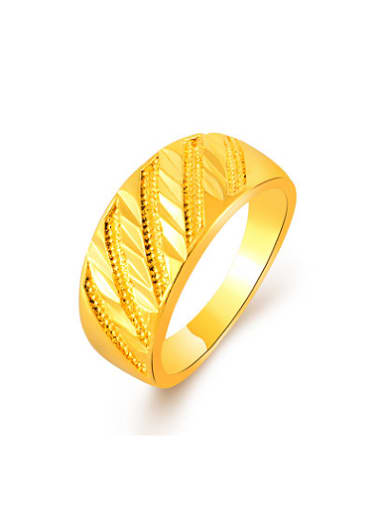 Fashionable 24K Gold Plated Geometric Shaped Copper Ring