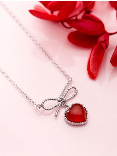 925 Sterling Silver With Platinum Plated Cute Heart Locket Necklace