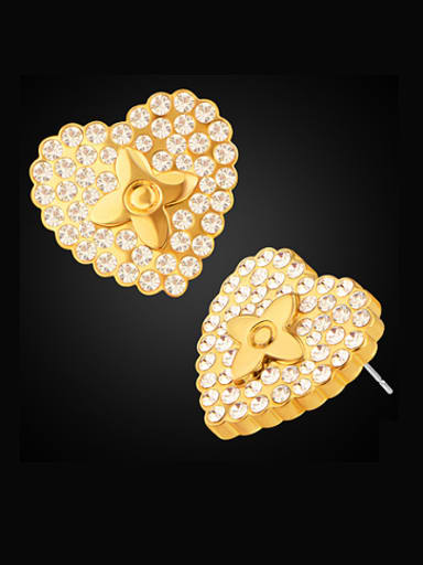 Fashion Heart shaped Rhinestones stud Earring