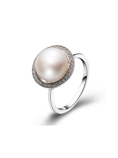 Classical Round Freshwater Pearl Ring