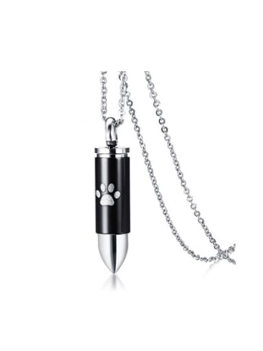 Personality Bullet Shaped Stainless Steel Pendant