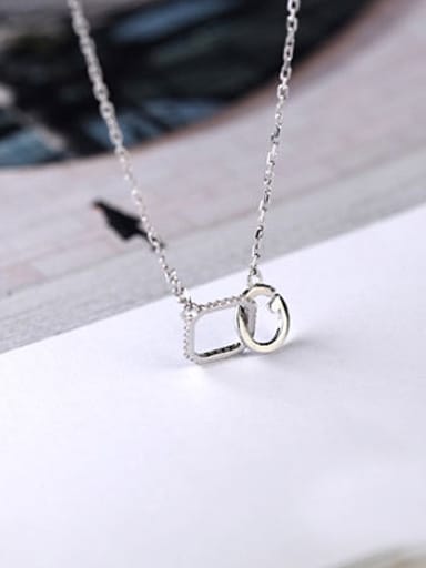 Simple Tiny Hollow Geometrical Necklace