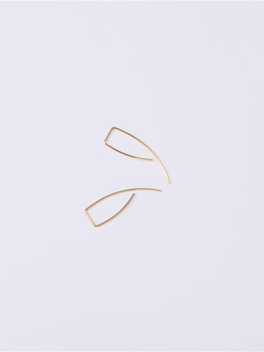 Titanium With Gold Plated Simplistic Geometric Hook Earrings