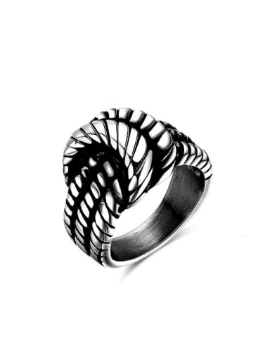 High Quality Knot Shaped Titanium Men Ring