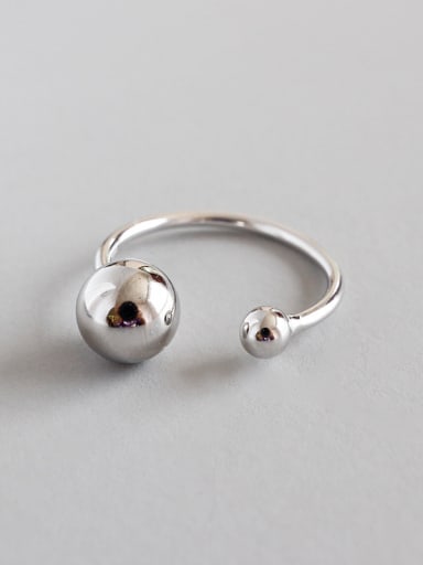 Sterling Silver with simple bead free size rings