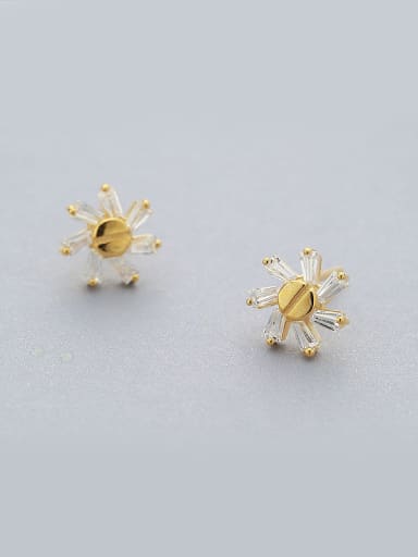 925 Silver Gold Plated stud Earring