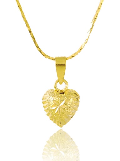 Elegant 24K Gold Plated Heart Shaped Necklace