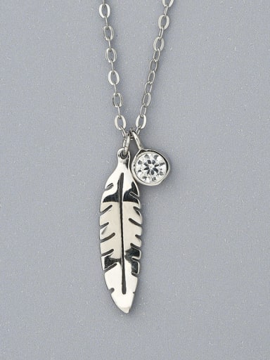 S925 Silver Feather Necklace