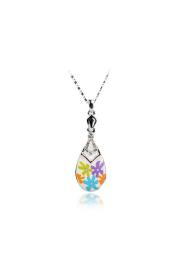 custom Trendy Water Drop Polymer Clay Necklace