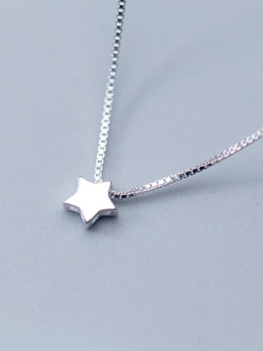 Women All-match Star Shaped S925 Silver Necklace