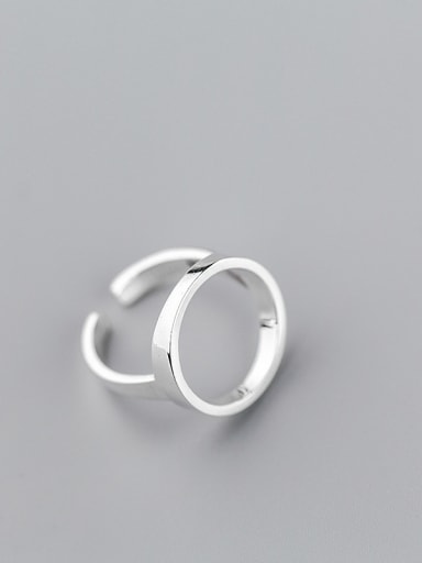 Personality Round Shaped Open Design S925 Silver Ring