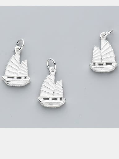 925 Sterling Silver With Silver Plated Personality sailboat Charms