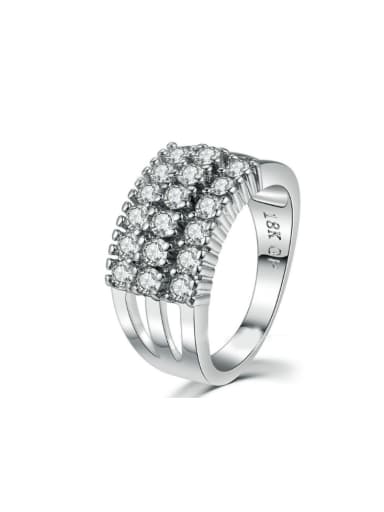 Luxury AAA Zircons Engagement Wedding Ring