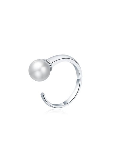 Fresh Open Design Artificial Pearl Ring