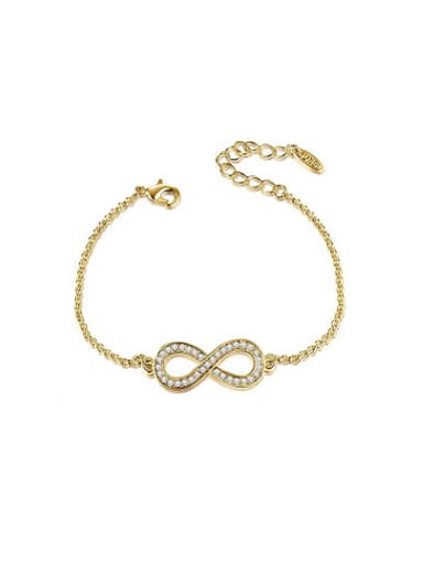 Adjustable 18K Gold Plated Number Eight Shaped Bracelet