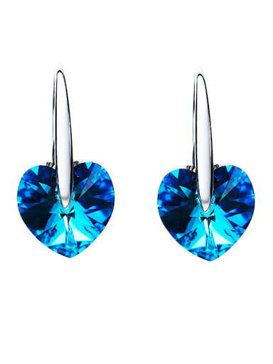 austrian Crystals Heart-shaped drop earring