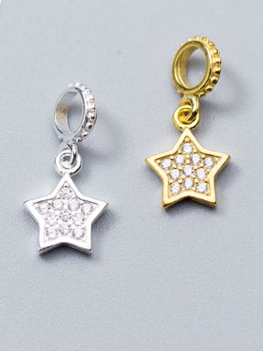 925 Sterling Silver With Silver Plated Trendy Star Charms