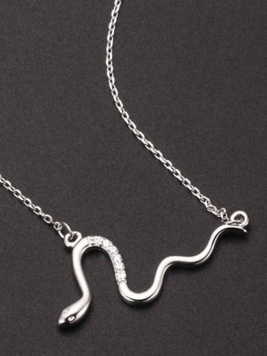 S925 Silver Snake Necklace