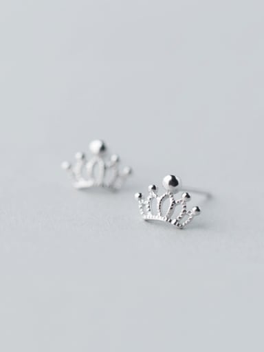 S925 Silver Sweet Queen Crown Small stud Earring