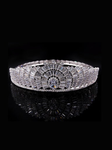 Micro Pave Zircons Copper Hair Accessories for Wedding or Party