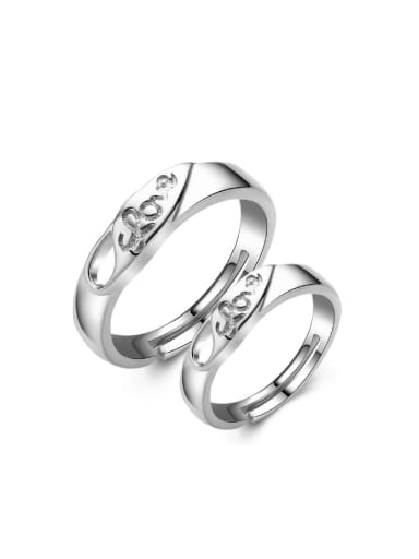 Fashion Alphabet Silver Jewelry Lover Ring