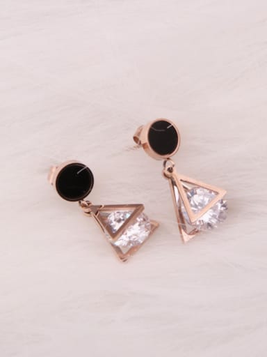 Triangle Zircons Elegant Fashion Earrings