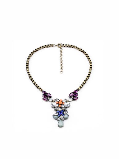 Colorful Flower Sweater Necklace