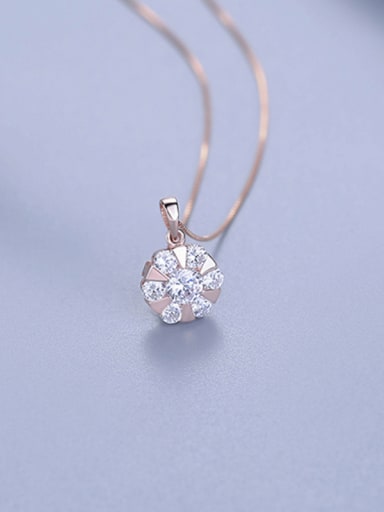 Rose Gold Plated Flower Shaped Pendant