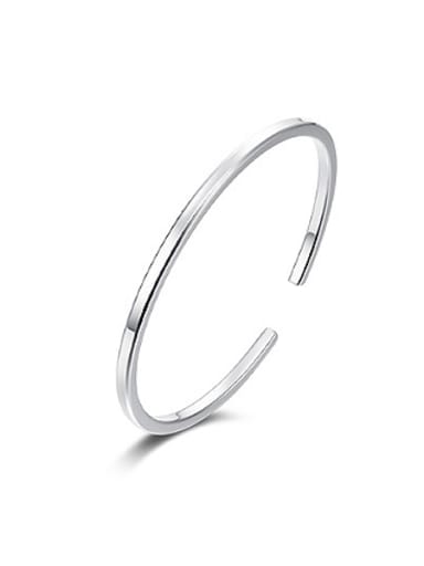 Simple 999 Silver Opening Bangle