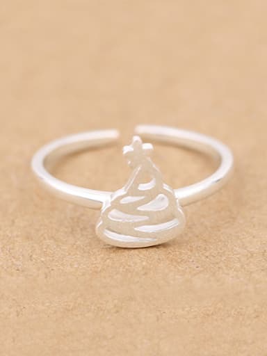 Hollow Christmas Tree Opening Ring