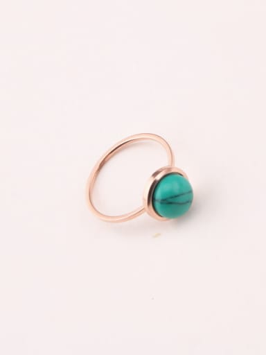 Rose Gold Plated Turquoise Ring