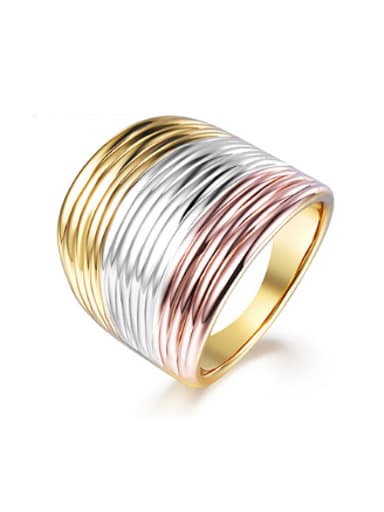 Men Delicate Three Color Wide Version Ring