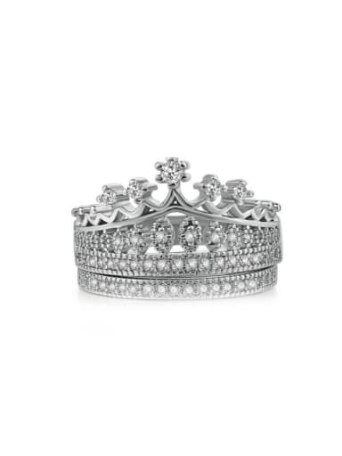 Retro Beautiful Crown Women Copper Ring