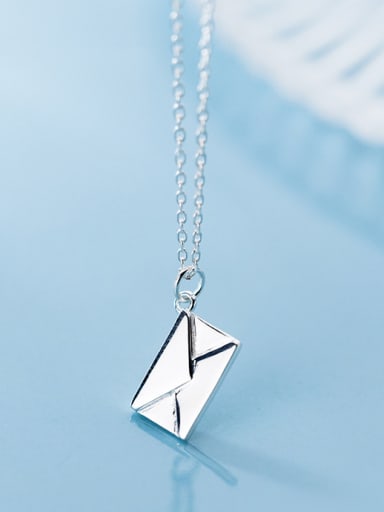 925 Sterling Silver With  Classic Love letter Geometric Necklaces