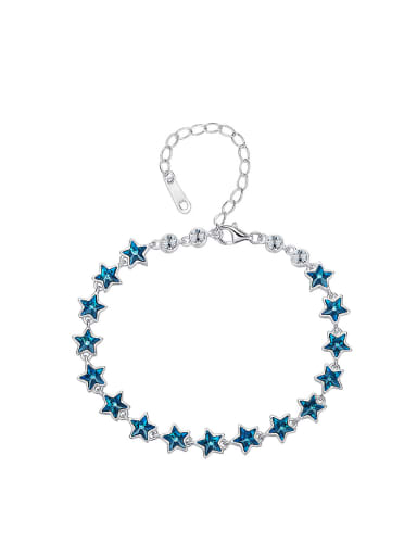 Simple Blue austrian Crystals Stars Bracelet